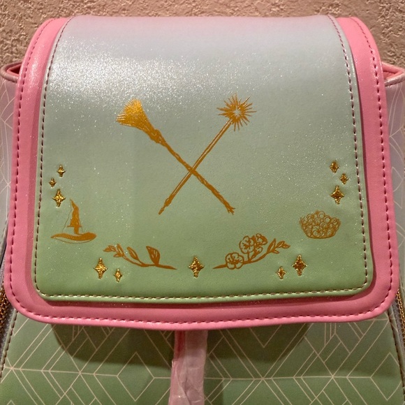 Loungefly Wicked Iridescent Ombré Mini Backpack and Wallet NWT - Picture 3 of 10